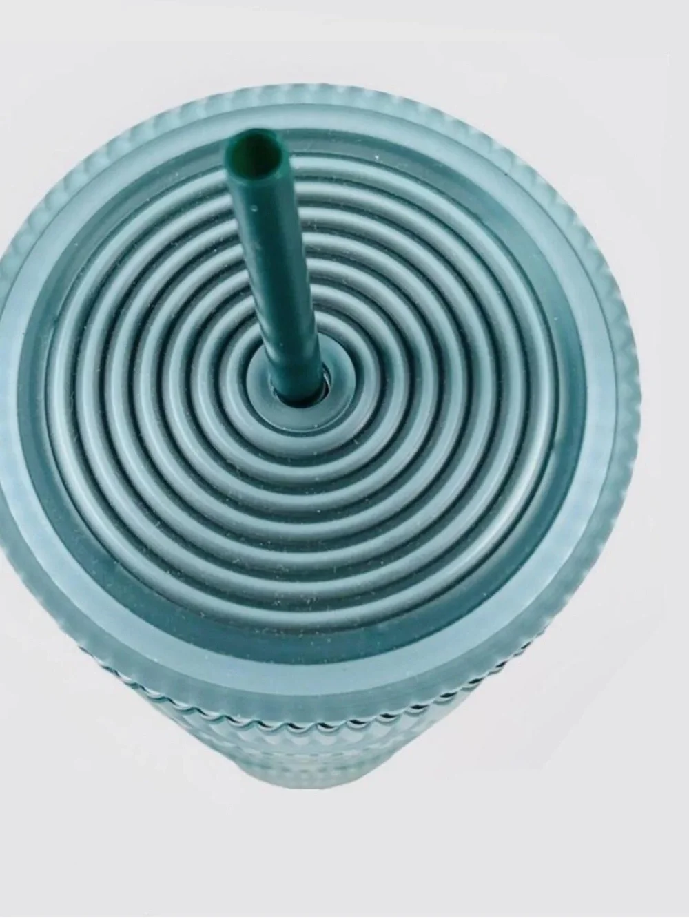 Starbucks Teal Textured Reusable Cold Cup with Straw